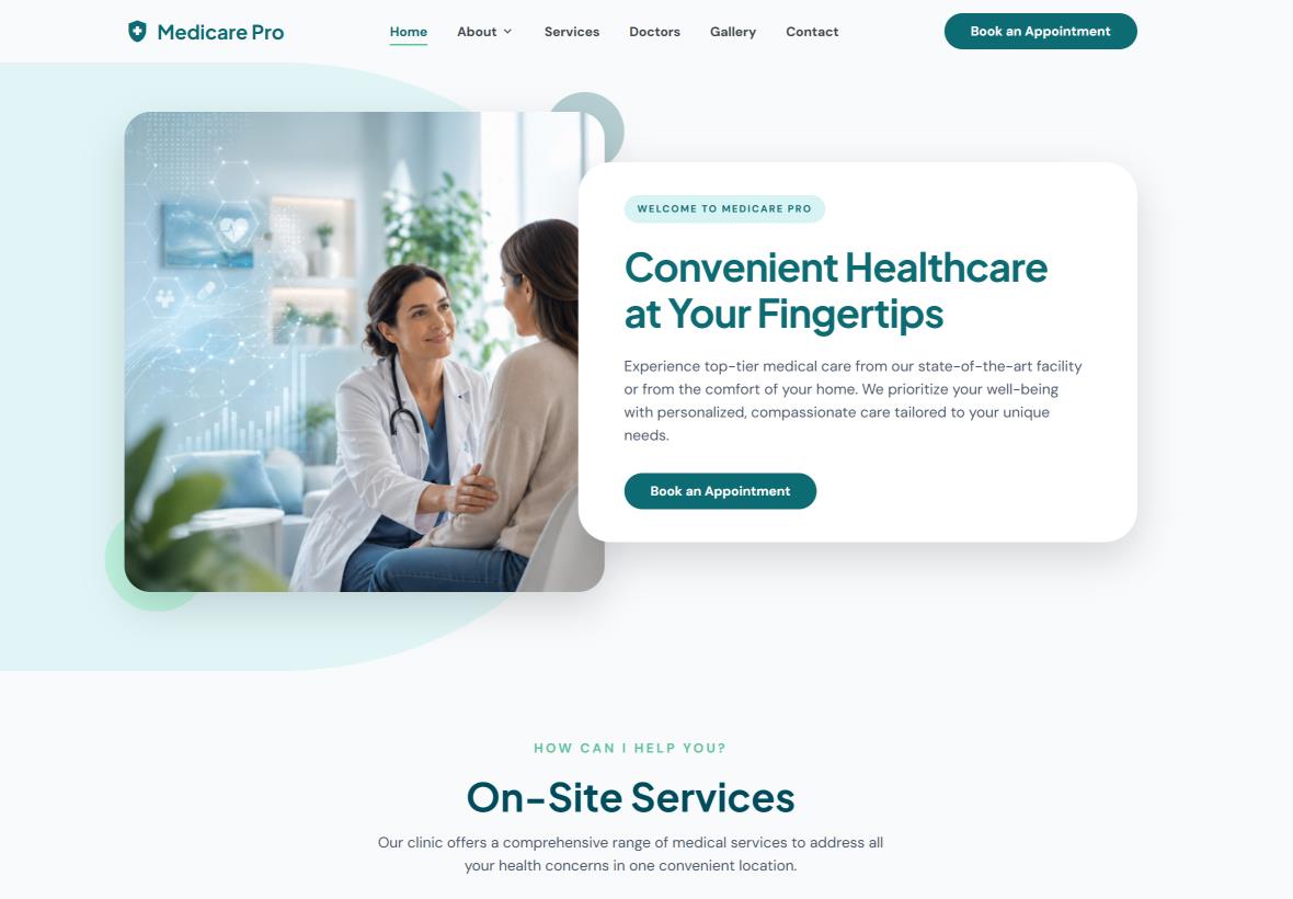 Clinic Plus Theme Preview